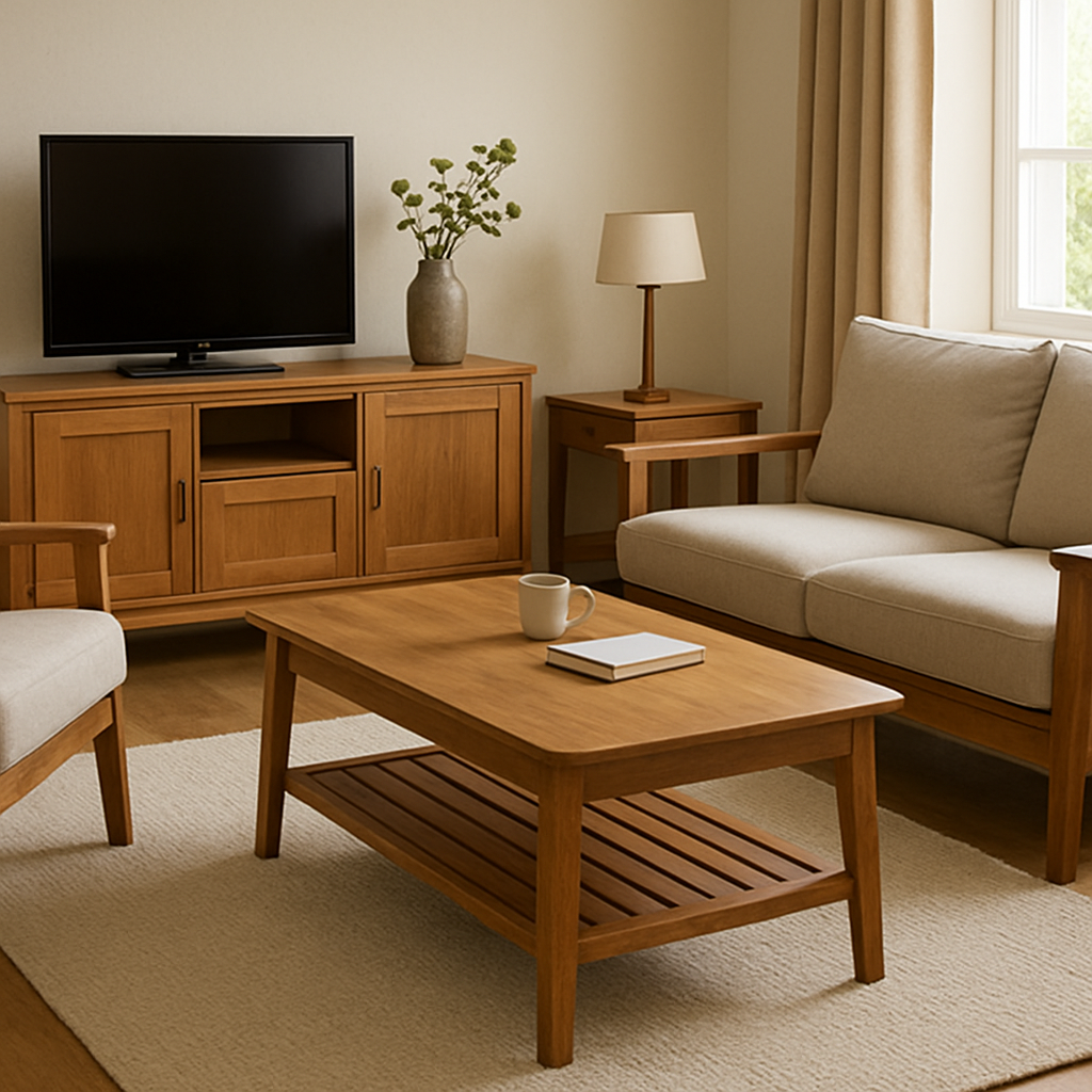 solid wood living room furniture