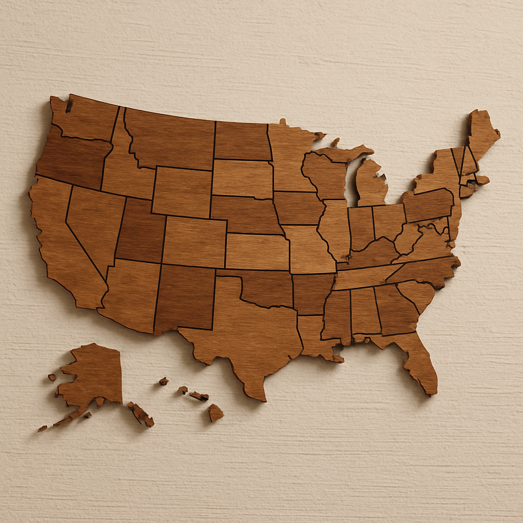 united states map wall decor