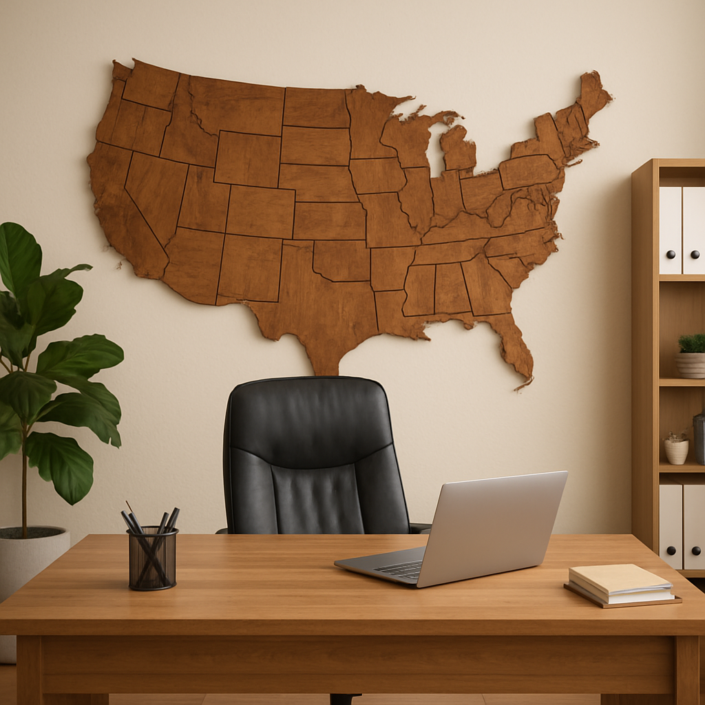 us map wall art