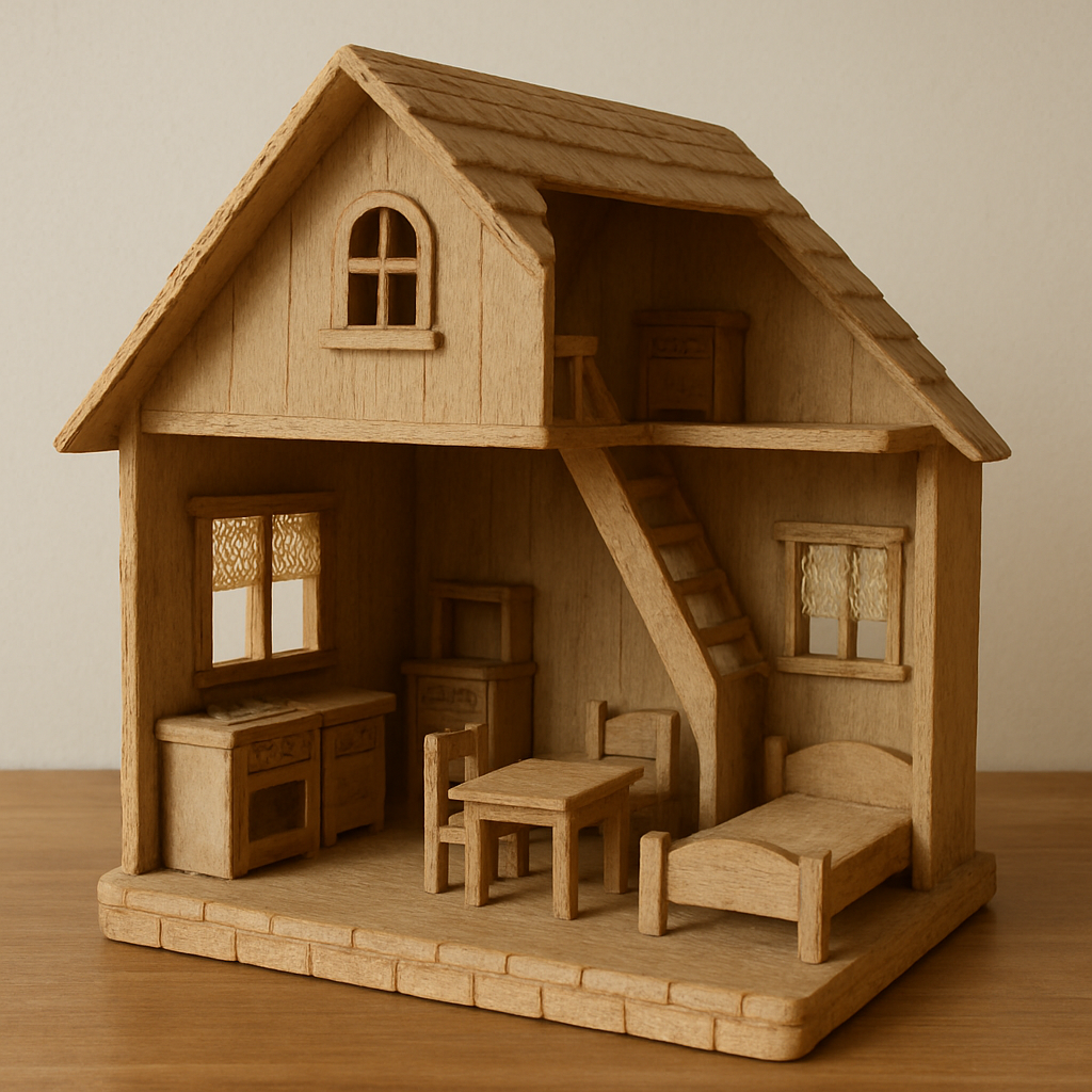 hand built dollhouse