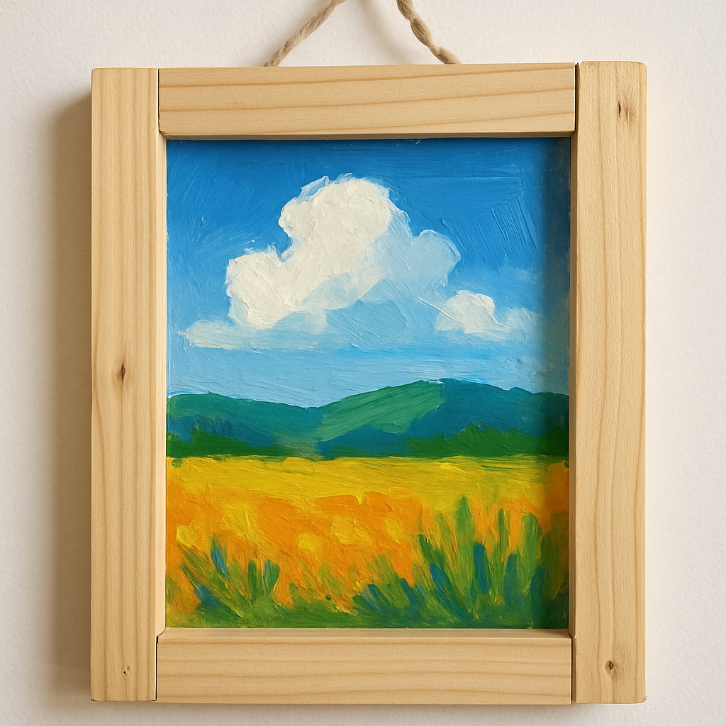 canvas picture frame wood