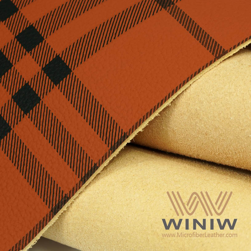 Plaid Leatherette Fabric