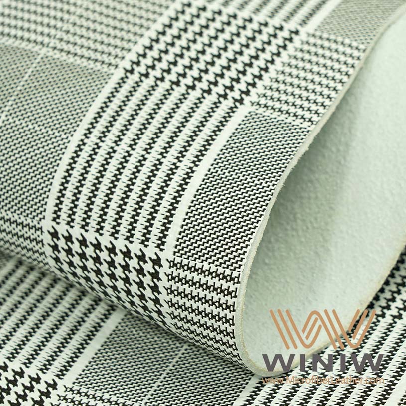 Grey Plaid Upholstery Fabric