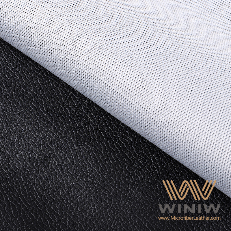 Black Automotive Upholstery Vinyl Leather Fabric