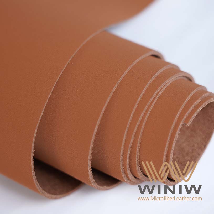 Eco Brown Synthetic Nubuck Leather Fabric