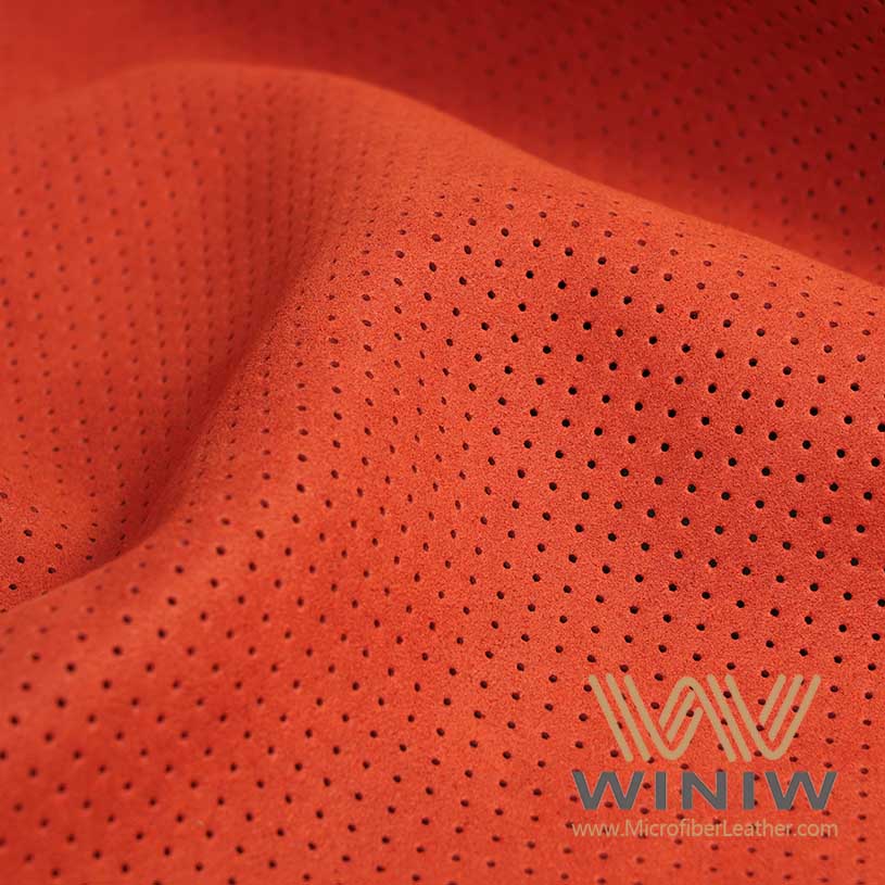 Perforated Leather Auto Upholstery Suede Fabric