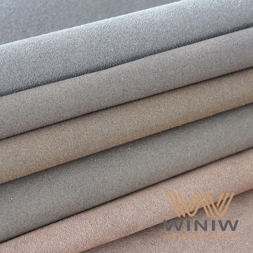 Material de tela de gamuza sintética de grano completo de Ultrasuede gris