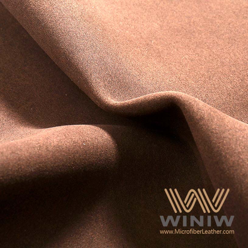 Brown Blush Microsuede Leather Fabric Material