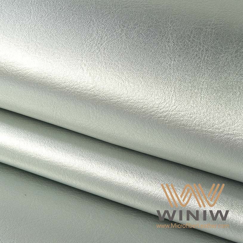 Glossy White Patent Synthetic Leather Fabric