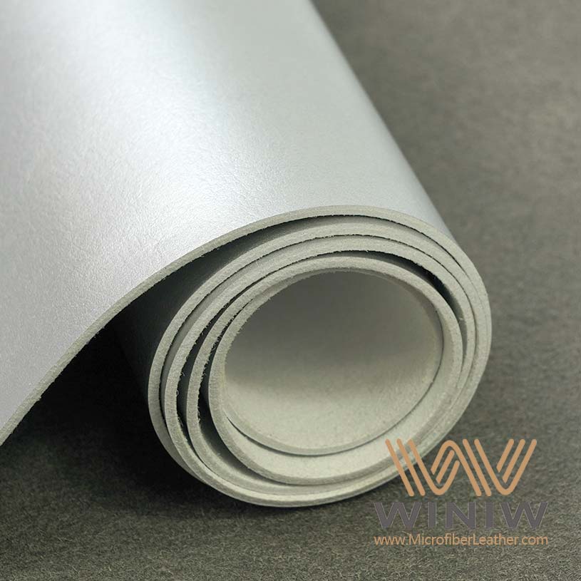 Glossy White Patent Synthetic Leather Fabric