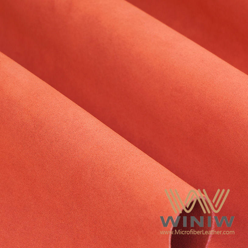 Orange Faux Suede Fabric