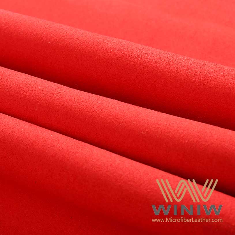 Red Ultrasuede Leather Fabric Material For Sale