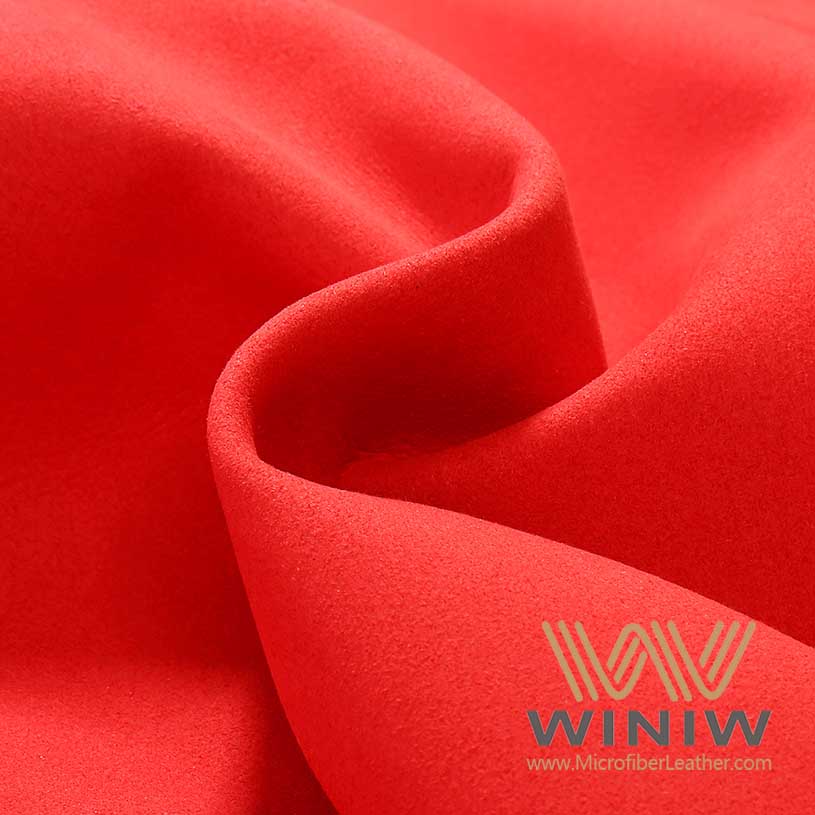 Red Ultrasuede Leather Fabric Material For Sale