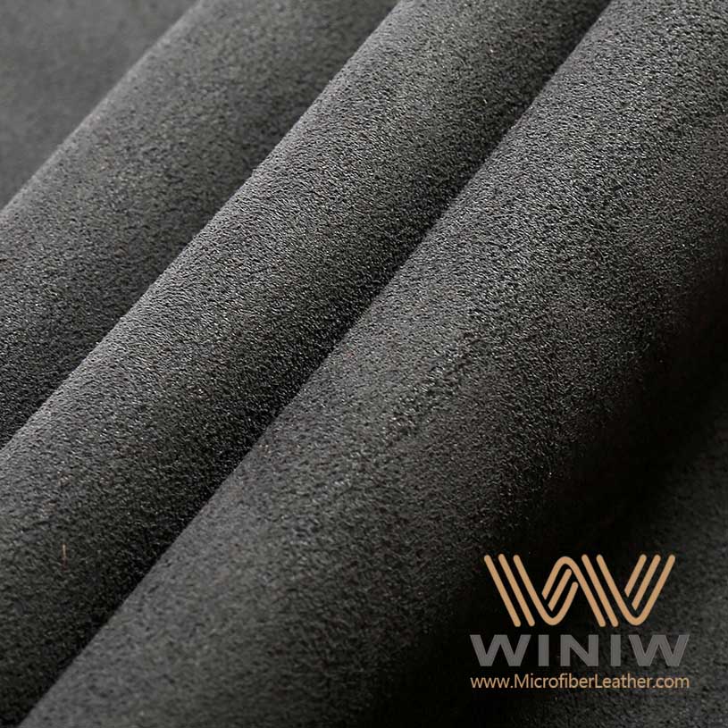 Black Microfiber Leather Fabric