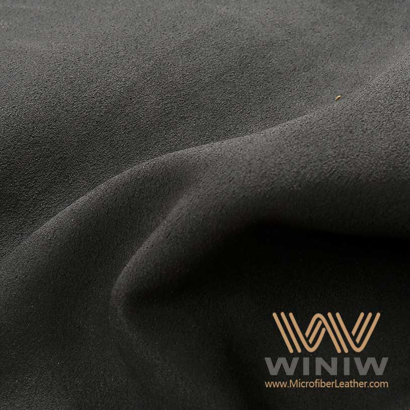 Kain Kulit Microfiber Hitam Suede Tiruan