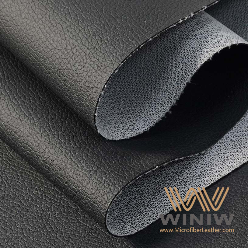 Black Faux Leather Vinyl Fabric Material