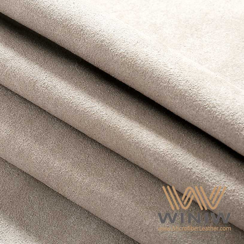 Beige Automotive Micro Suede Fabric