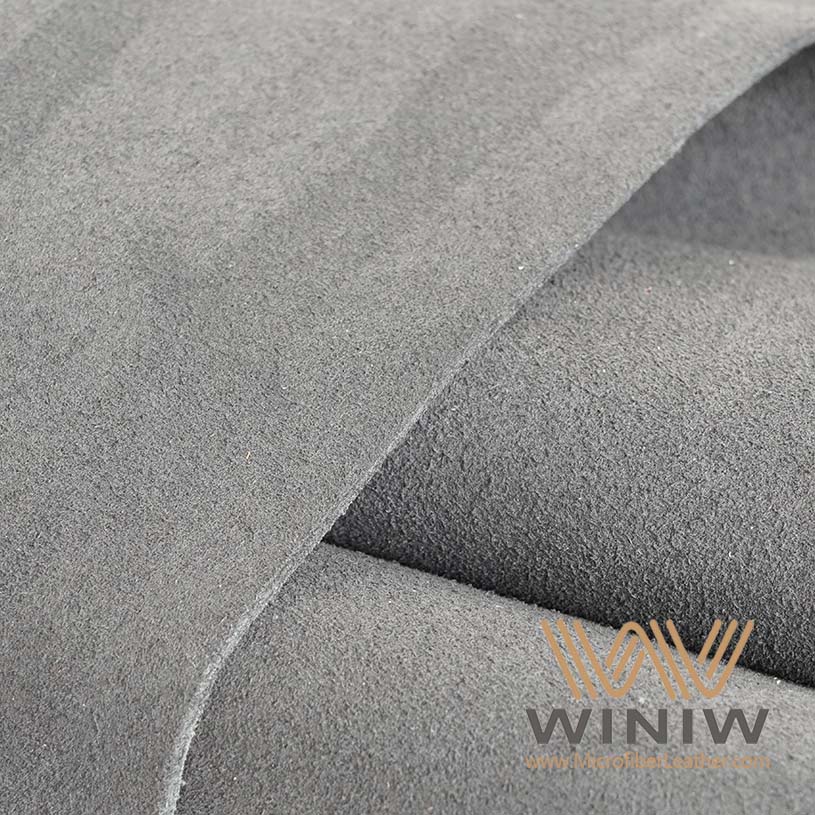 Glitter Grey Faux Microsuede Fabric Material