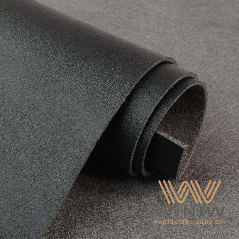 Black Pu Leather Upholstery Fabric Material