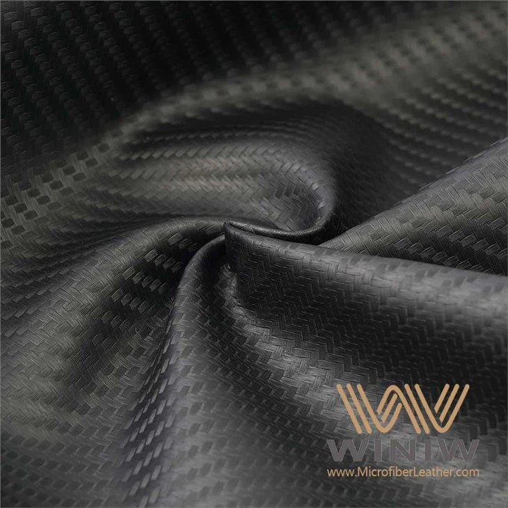 Carbon Fiber Faux Leather Fabric Material