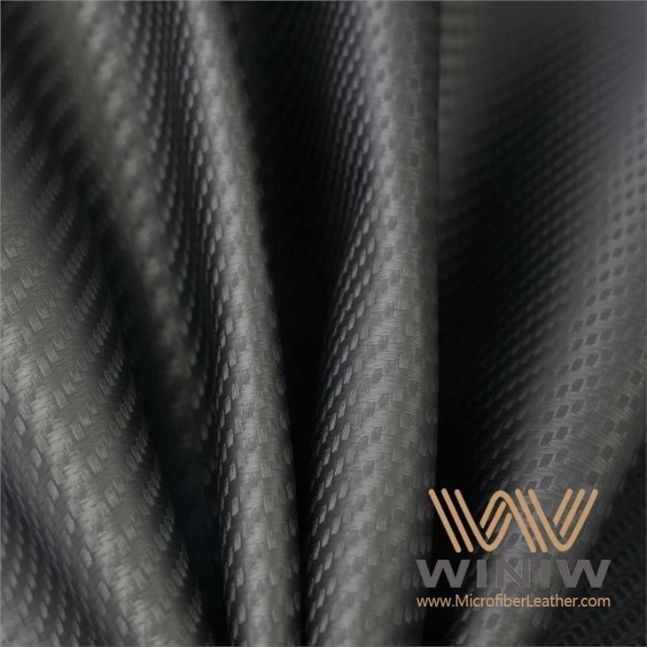 Carbon Fiber Faux Leather Fabric Material