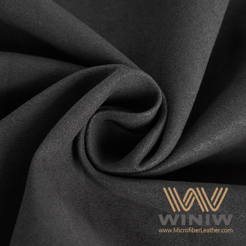 Black Microsuede Cloth Upholstery Fabric