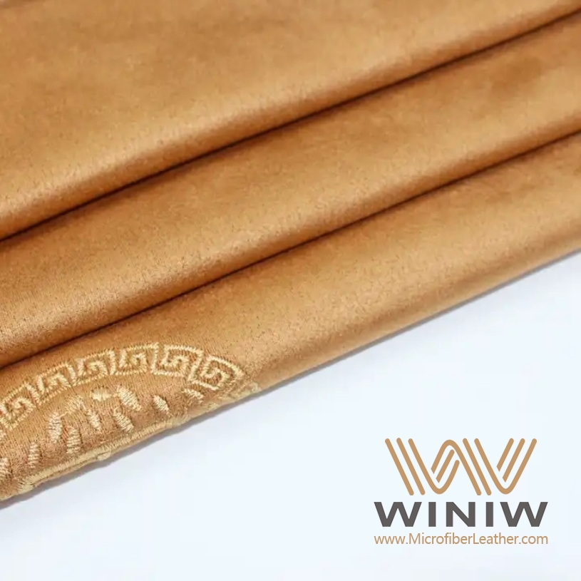 Embroidered Suede Leather Fabric