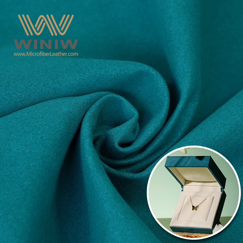 Blue Ultrasuede Microfiber Faux Suede Leather For Jewelry Box