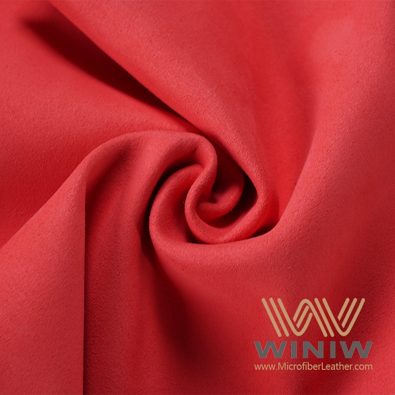 Red Microsuede Leather Imitation Suede Upper Material For Orthotic Shoes