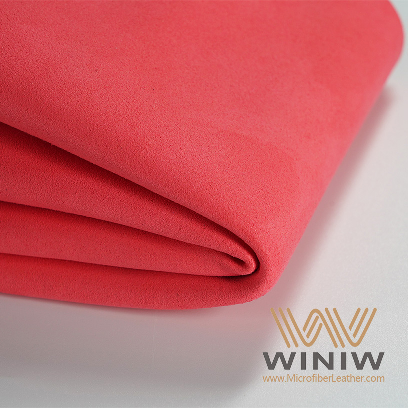 Red Microsuede Leather Imitation Suede Upper Material For Orthotic Shoes