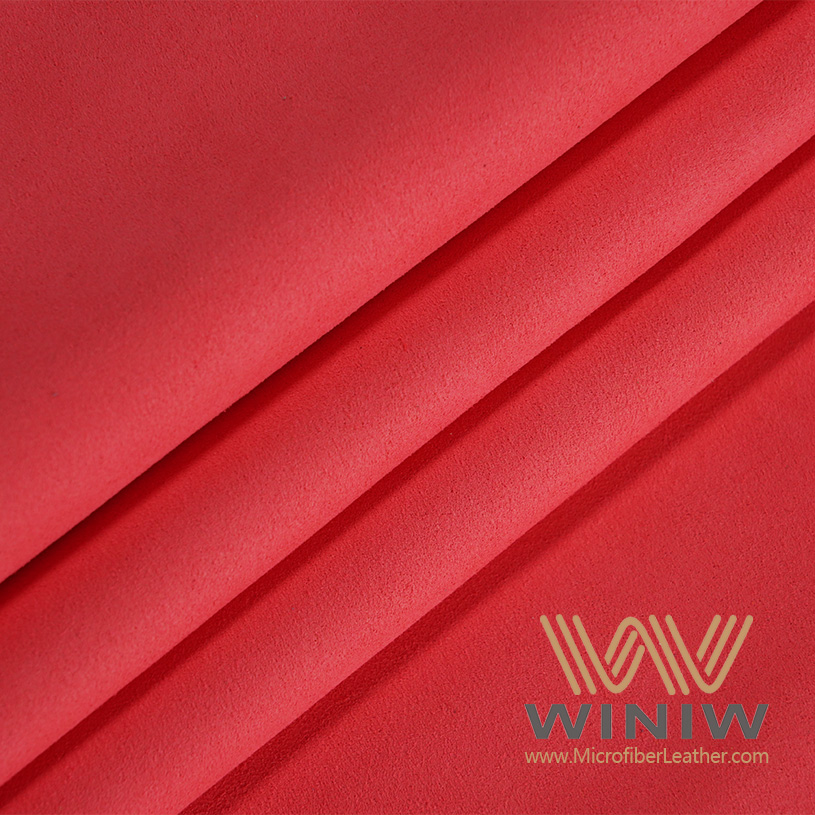 Red Microsuede Leather Imitation Suede Upper Material For Orthotic Shoes