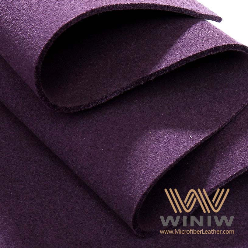 0.6mm Thick Purple Micro Suede Vegan Fabric Insole Lining Material For Shoes