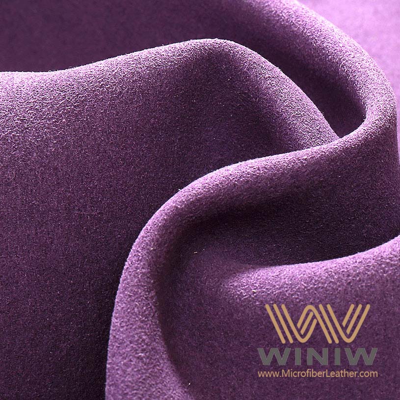 0.6mm Thick Purple Micro Suede Vegan Fabric Insole Lining Material For Shoes