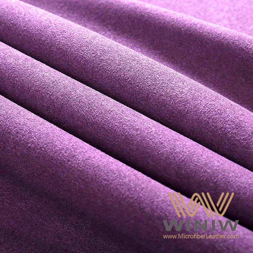 0.6mm Thick Purple Micro Suede Vegan Fabric Insole Lining Material For Shoes