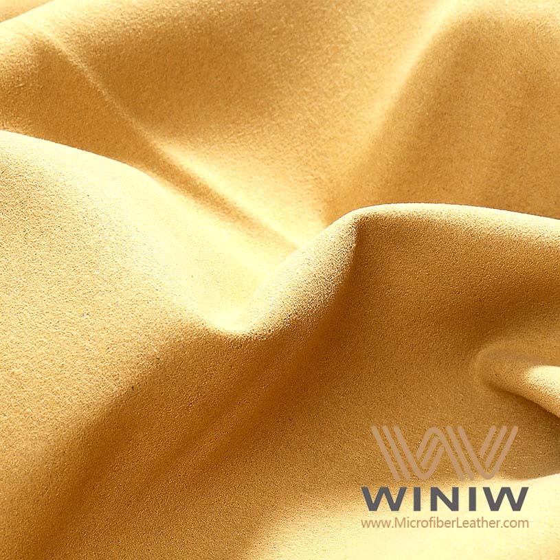 Yellow Synthetic Vegan Leather Suede Microfiber Ultrasuede Material For Shoes