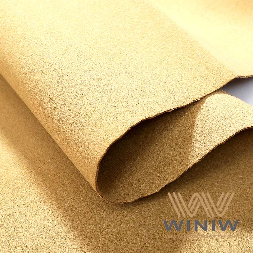 Yellow Synthetic Vegan Leather Suede Microfiber Ultrasuede Material For Shoes