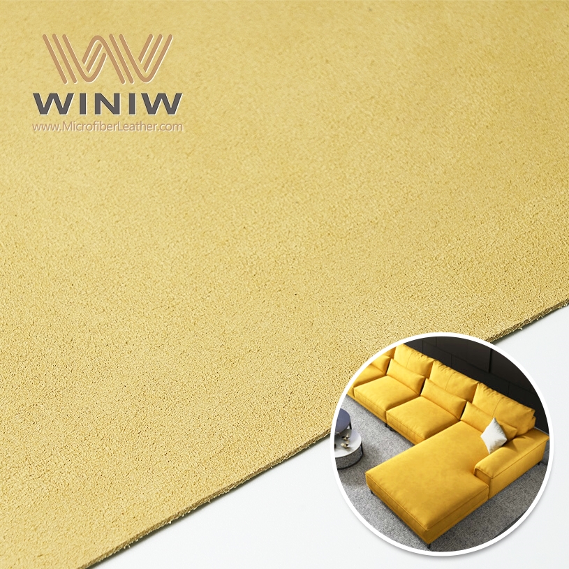 Fade Resistant Microsuede PU Leather Furniture Sofa Material