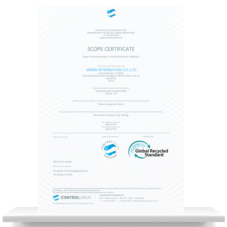 SCOPE CERTIFICATE