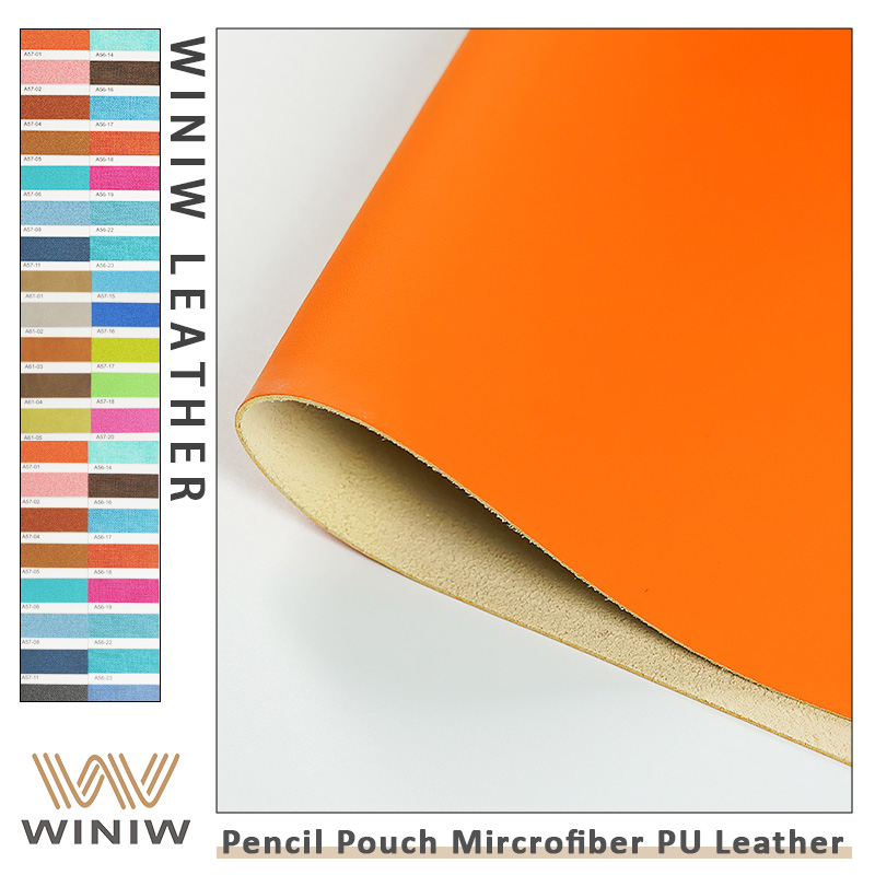 Pu Microfiber Leather For Making Pencil Pouch