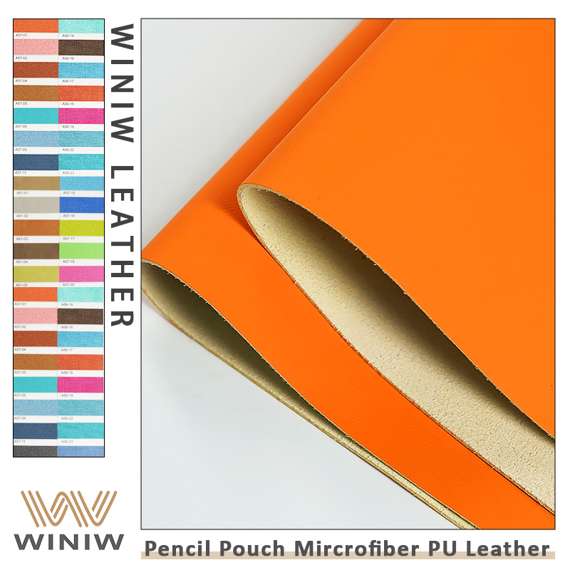 Pu Leather Cloth For Pencil Pouch Material