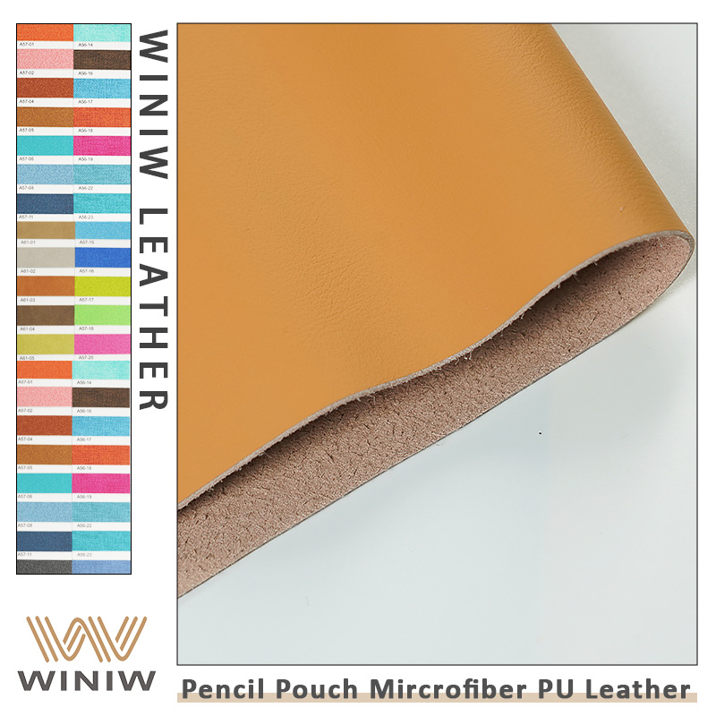 Pu Microfiber Leather For Making Pencil Pouch