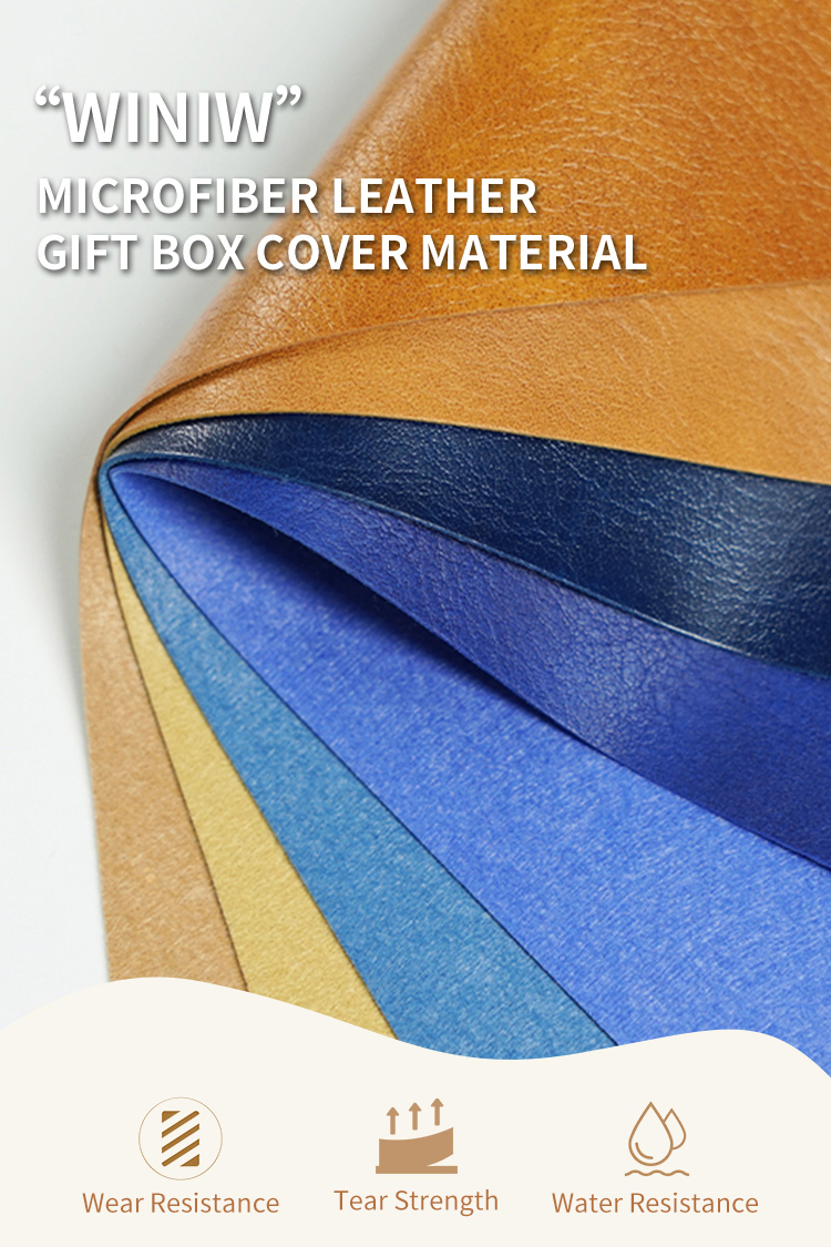 What are the environmentally innovative applications of artificial leather in gift packaging?