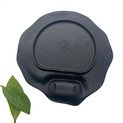 Platos de melamina Shabby Chic negro mate para restaurante