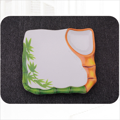 Juego de vajilla de melamina cuadrada de bambú para picnic al aire libre