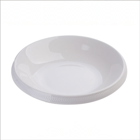 Juego de vajilla contemporánea de melamina blanca de 12 piezas