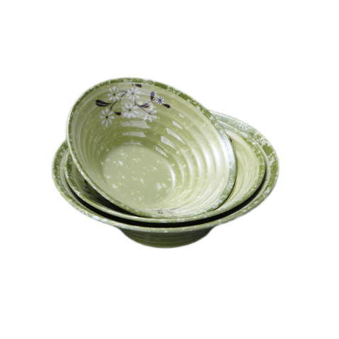 Bonita vajilla de melamina con estampados florales coloridos