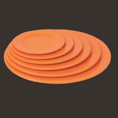 Juego de vajilla de melamina costera de gama alta en color naranja