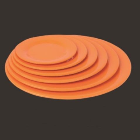 Juego de vajilla de melamina costera de gama alta en color naranja