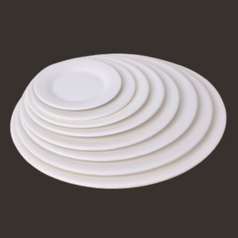 Platos irrompibles de melamina blanca para Navidad