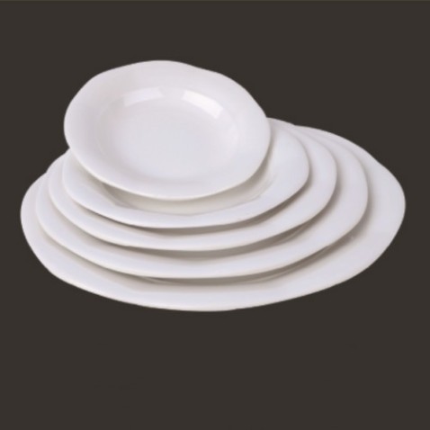 Platos irrompibles de melamina blanca para Navidad